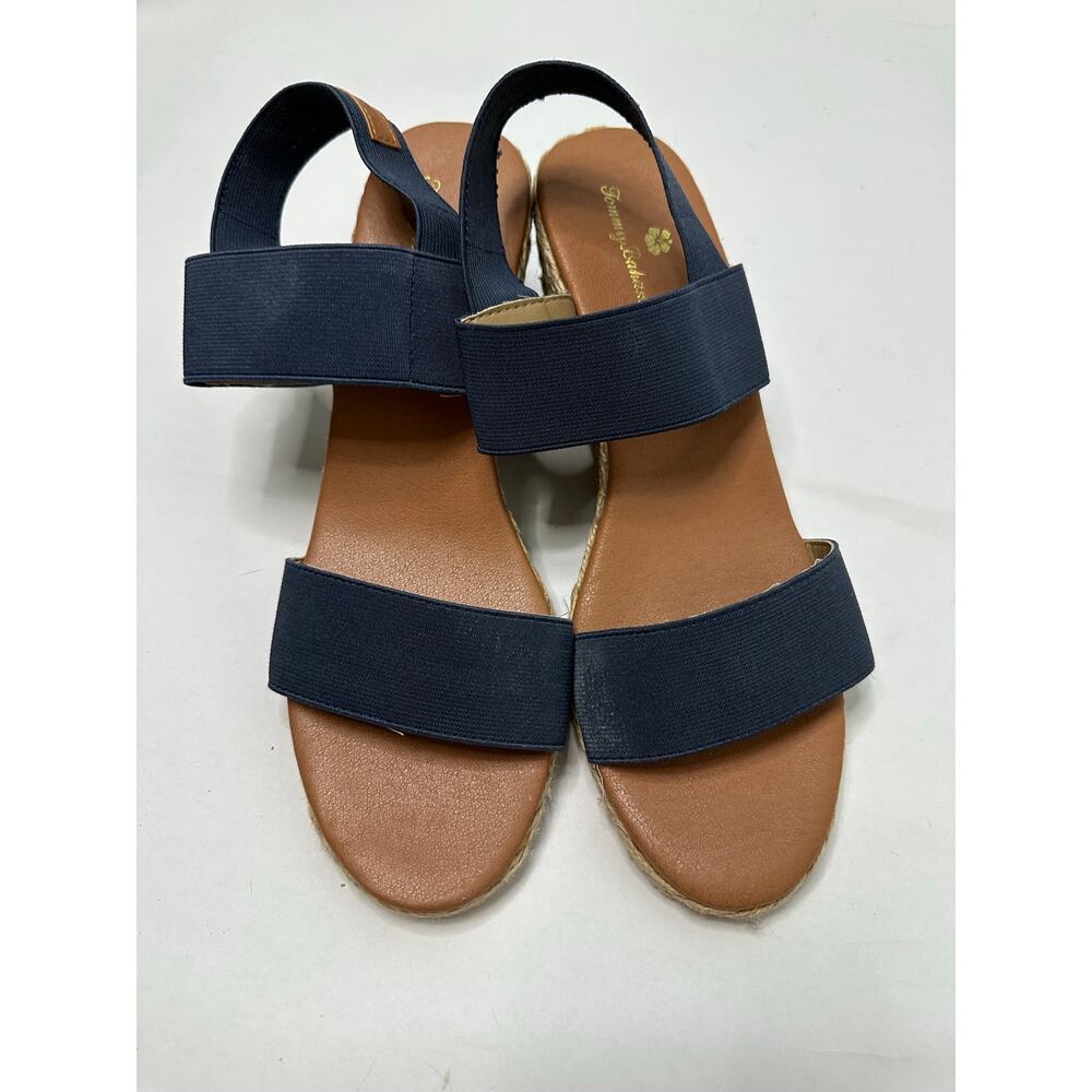 Tommy Bahama Sakura wedge espadrille sandals in navy 9.5